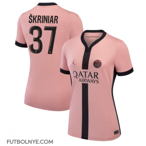 Camiseta Paris Saint-Germain Milan Skriniar #37 Tercera Equipación para mujer 2024-25 manga corta